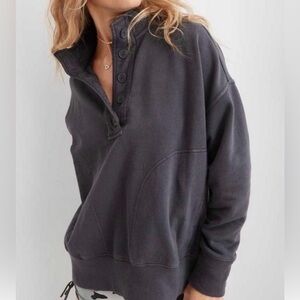 Aerie The Good Times Henley Sweatshirt Pullover Size S
